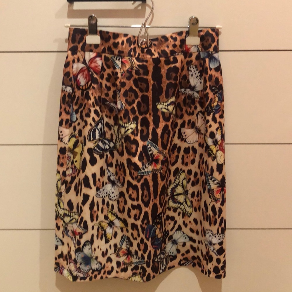 Butterfly- cheetah pencil skirt size small